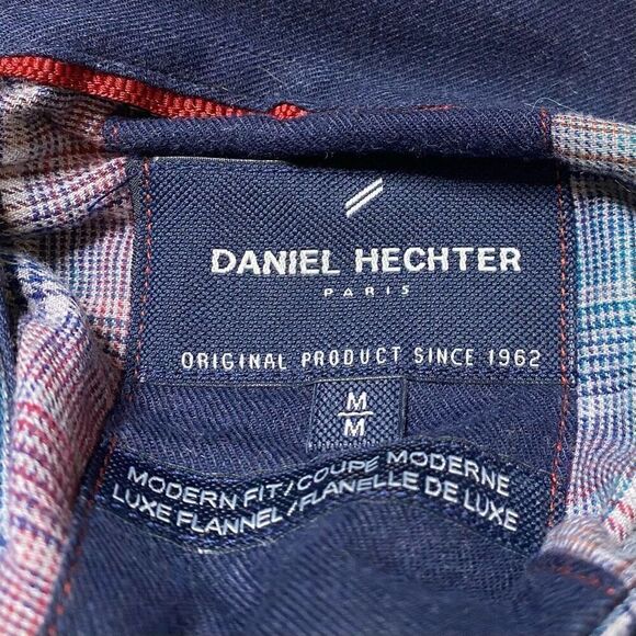 New Daniel Hechter Paris Mens Dress Shirt Size Medium Plaid NEW with Tags - Picture 2 of 7